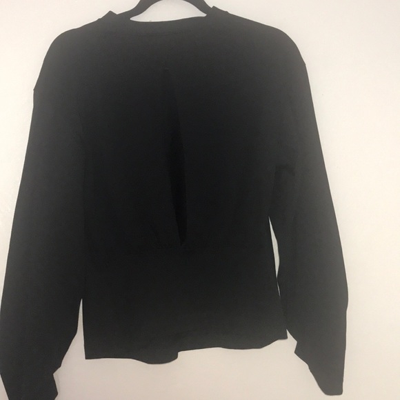 3.1 PHILLIP LIM LONG-SLEEVE SPLIT-BACK COTTON TOP - Picture 3 of 4